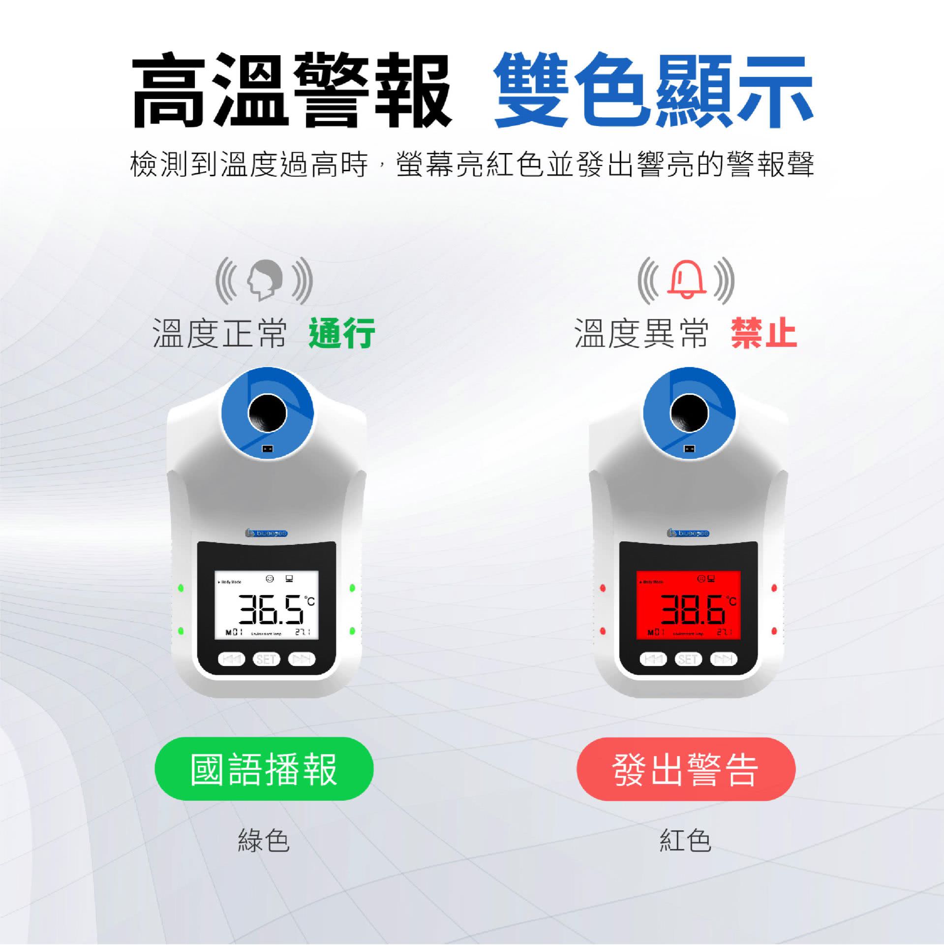 BE-4302安心量內建高溫警報顯示。